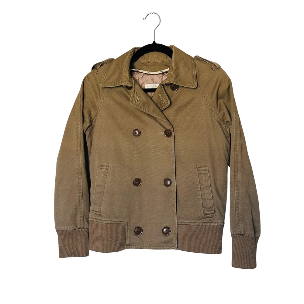 Y2K Olive des Olive Khaki Trench Jacket Removable Liner S/M